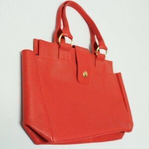 Small Classic Red Pleather Purse